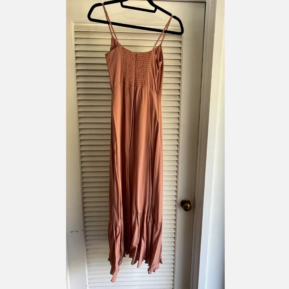 Reformation Emersyn Midi Dress in Praline Size 2 - Picture 6 of 16